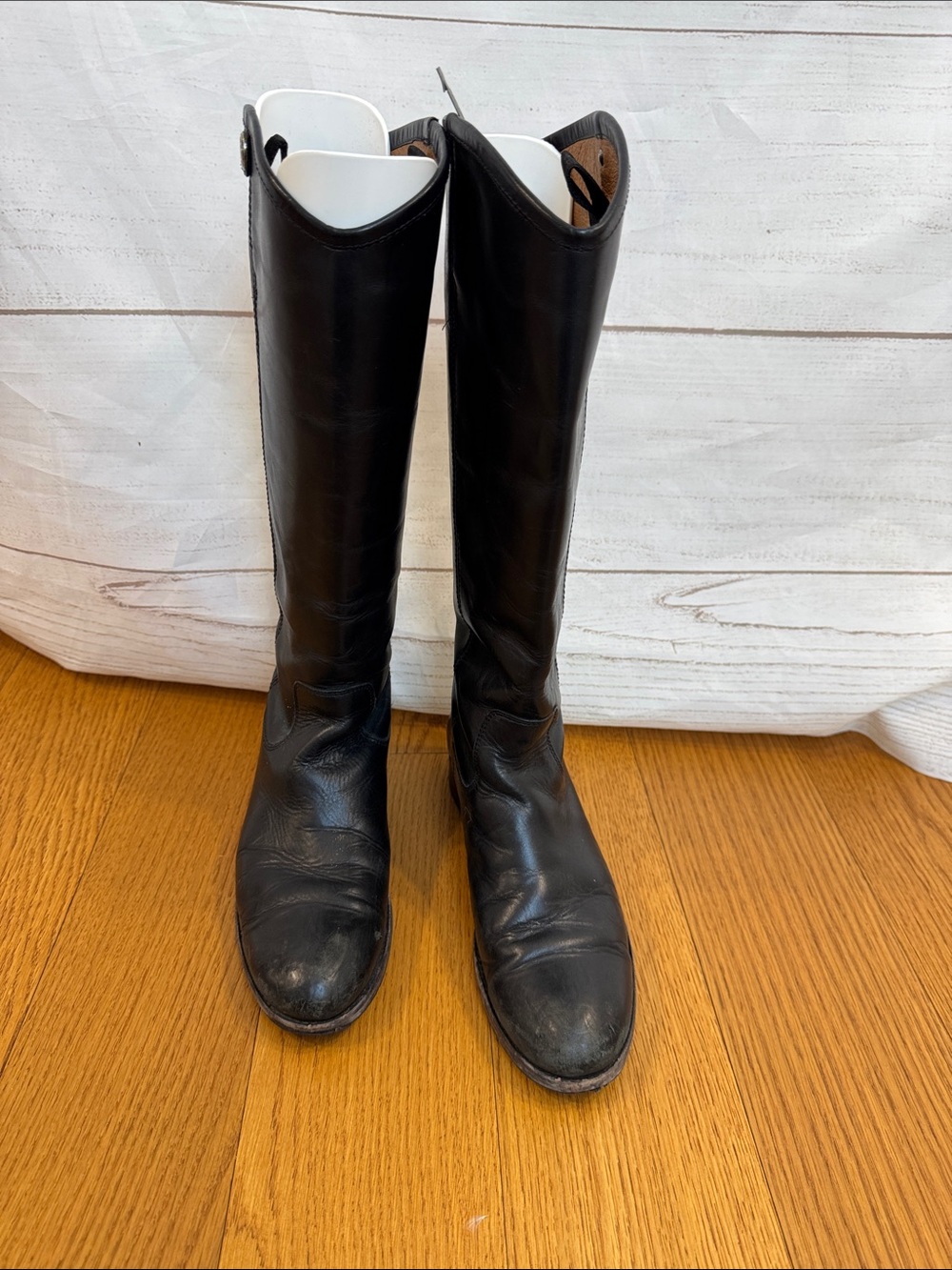 Women's Black Leather Riding Boots Frye Size 9B